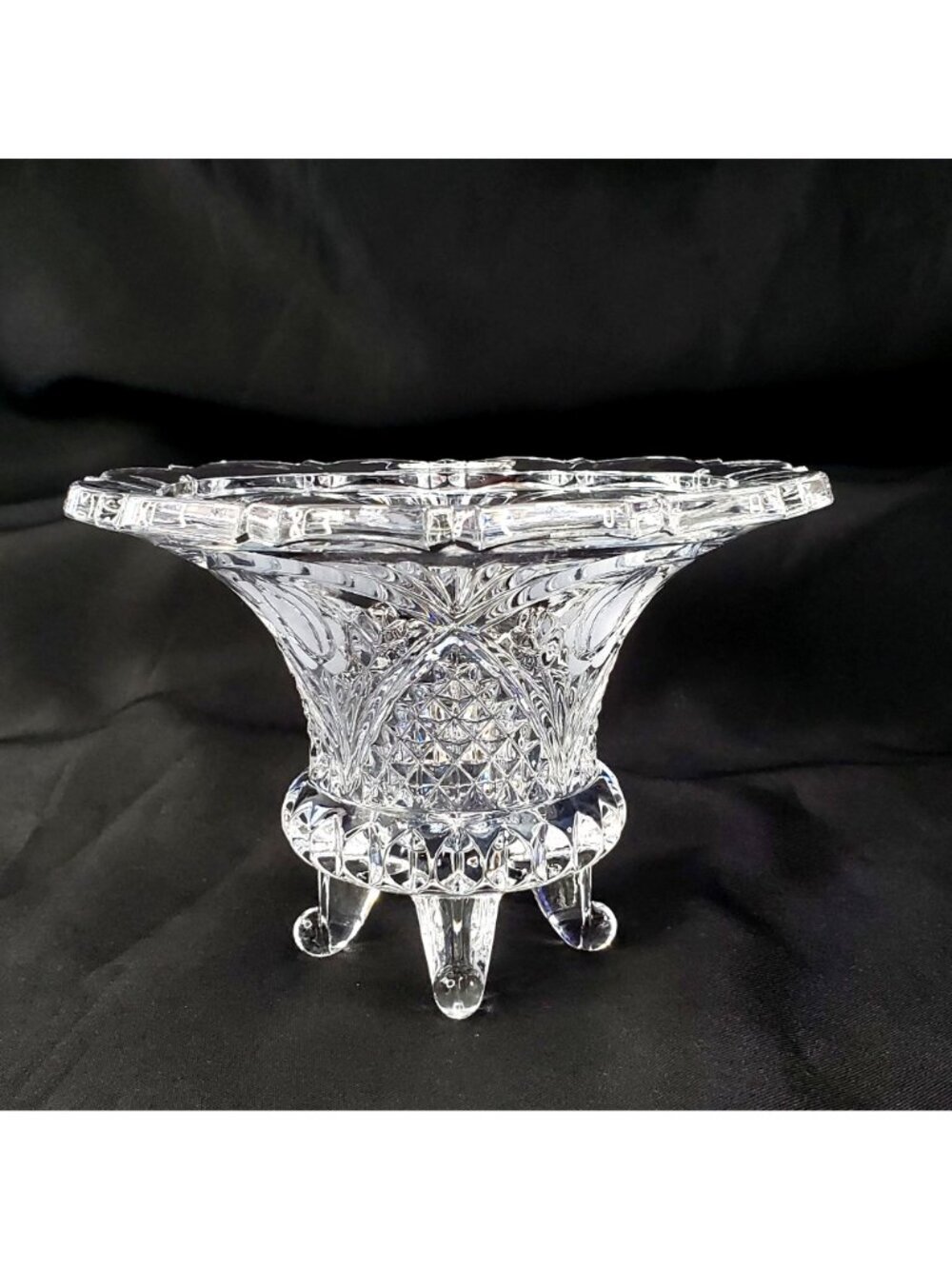 VTG Footed Candy Dish 24% Lead Crystal The European Collection Germany 4" tall - Picture 2 of 12